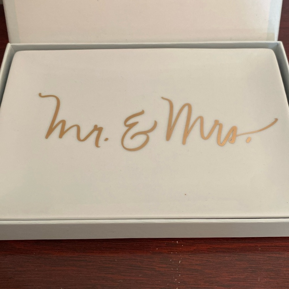 Mr & Mrs trinket tray